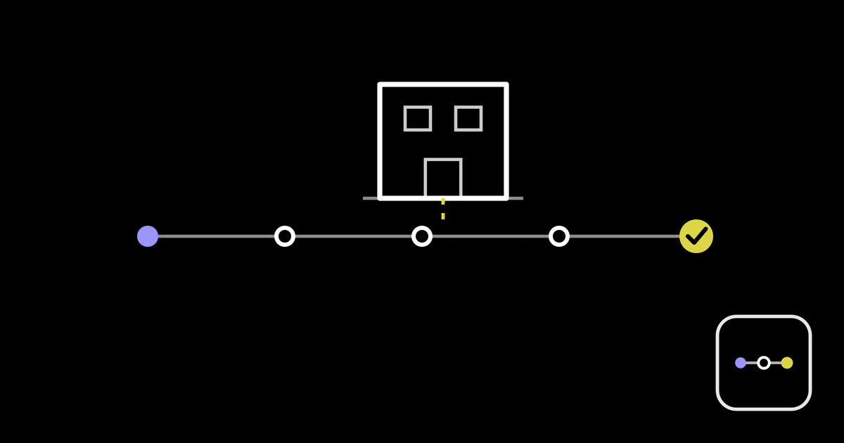 Schrittkette mit Gebäude: Kategorie Projektablauf